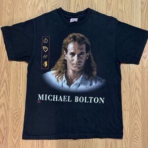 Vintage Michael Bolton T Shirt  Men Size Large Band Concert